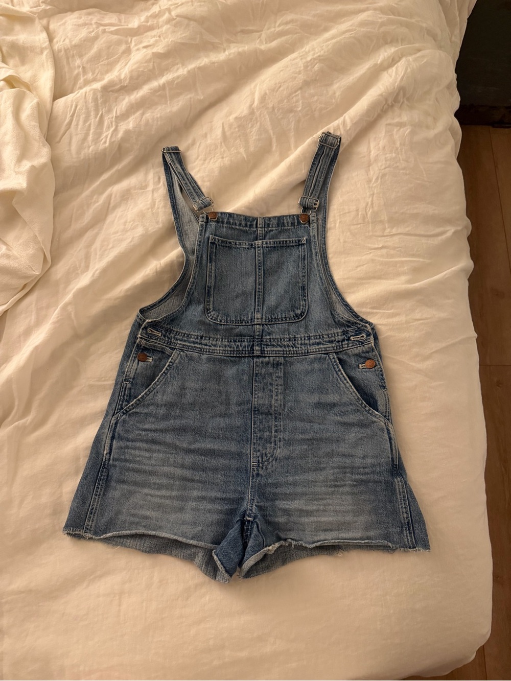 Women’s Denim Short Overalls - Blue